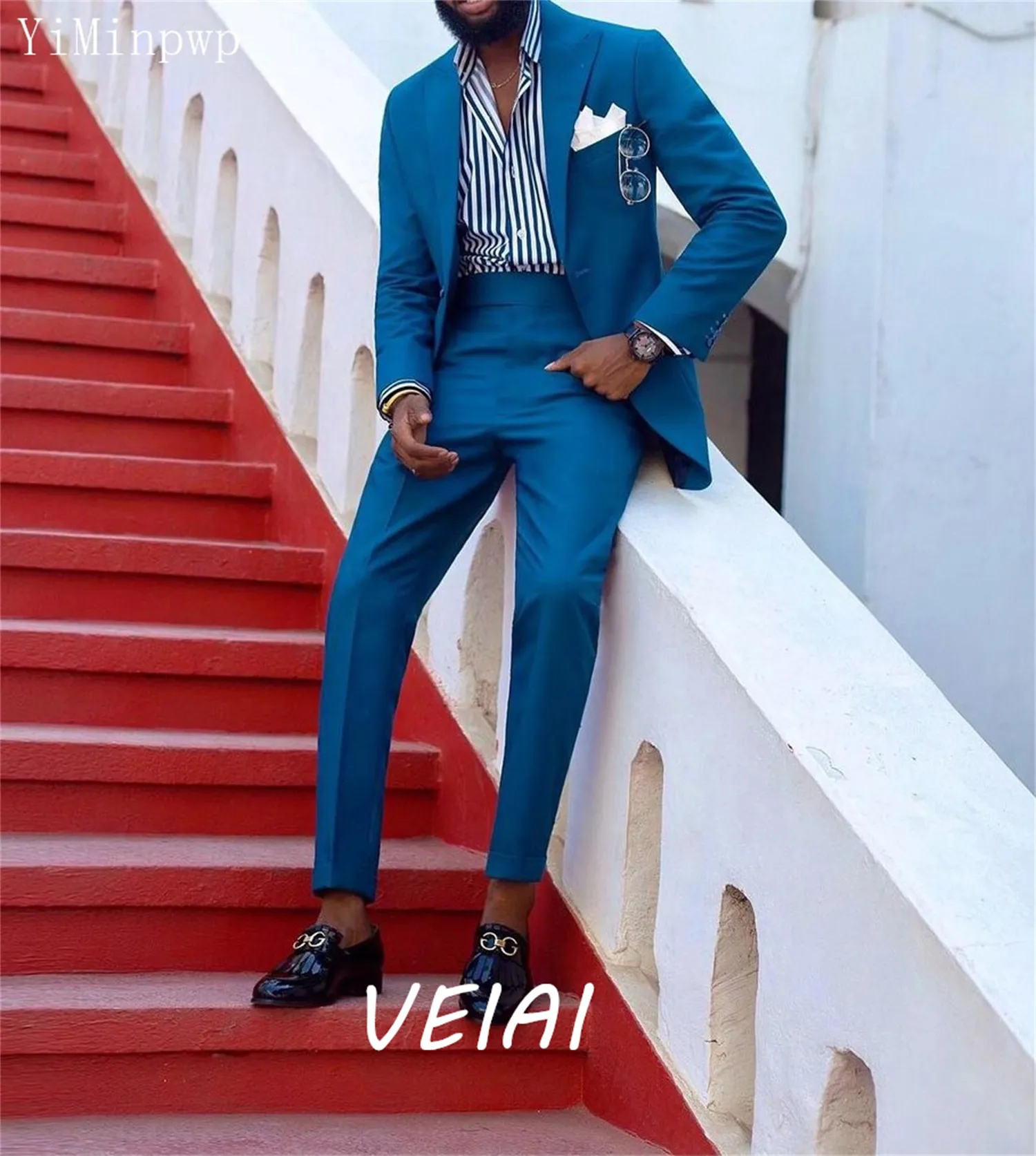 Trajes De Hombre Blazers Trajes De Fiesta De Color Rosa Para