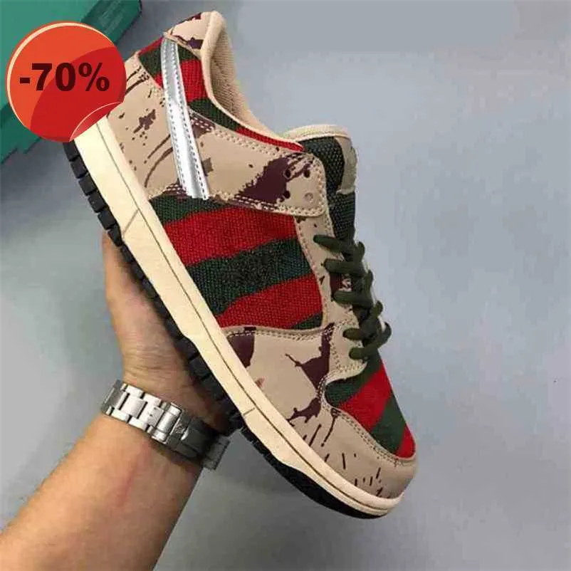 Sandals Pro Freddy Krueger dunks with boxes runong shoes Degrees Mesh Green Men Women Running Shoes Cement Black Grey Red Fire Designer Sport Trainers Sneakers