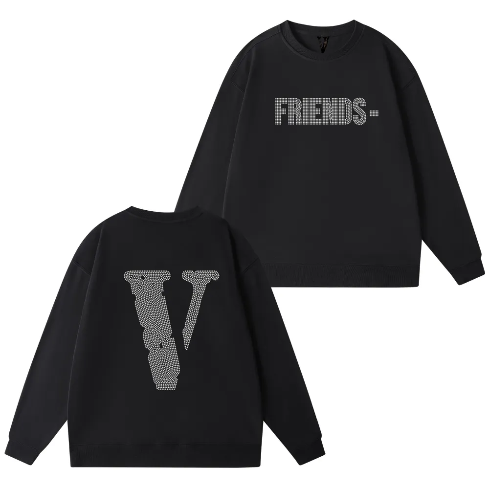 Vlone friends cheap hoodie black