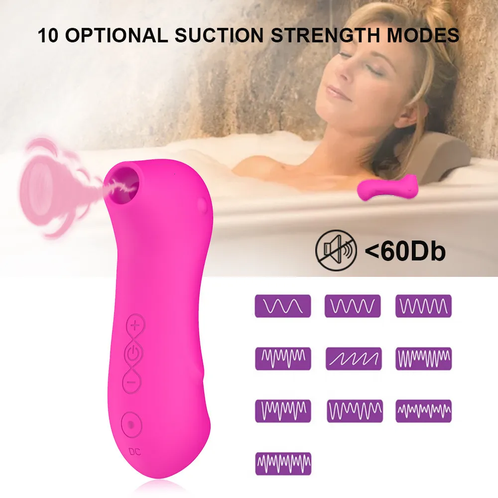 Vibrateurs de succion orale vibrateur femelle G Spot Clitoris mamelon ventouse masseur stimulateur érotique femmes Masturba_voghion.com