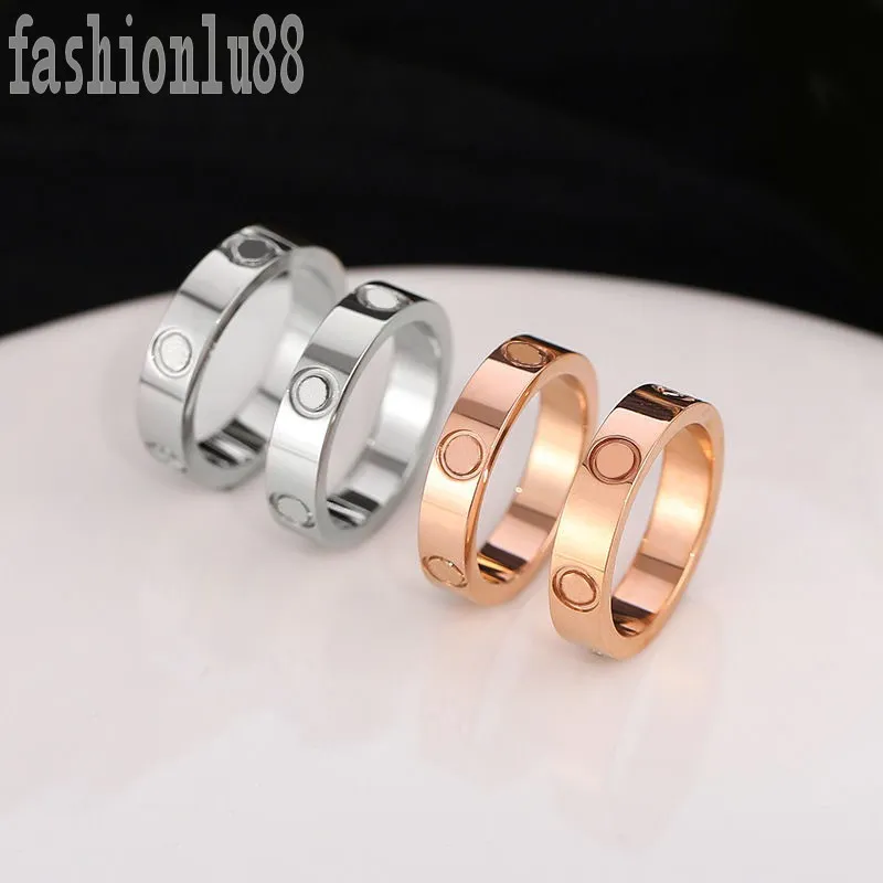Diamonds ring men screw love plated silver rings for couples luxury wedding band male woman silver color street B4084600 jewellery moissanite rings ins ZB010 E23