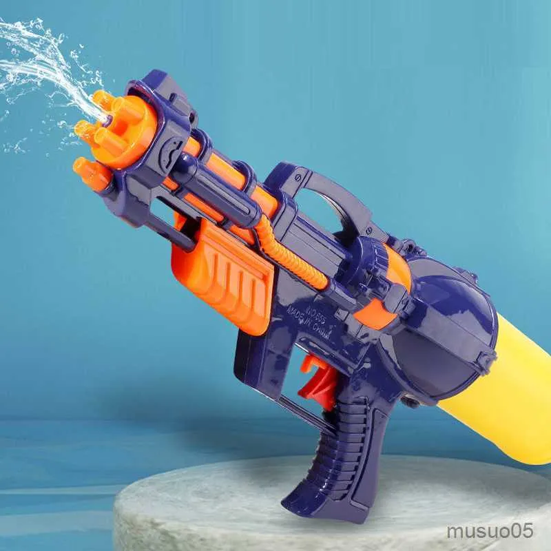 Sand Play Water Fun Water Gun Children's Toys Spray Water Gun Boy Manual Pneumatic Water Guns Stora lyftpistoler Simbassänger utomhusleksaker