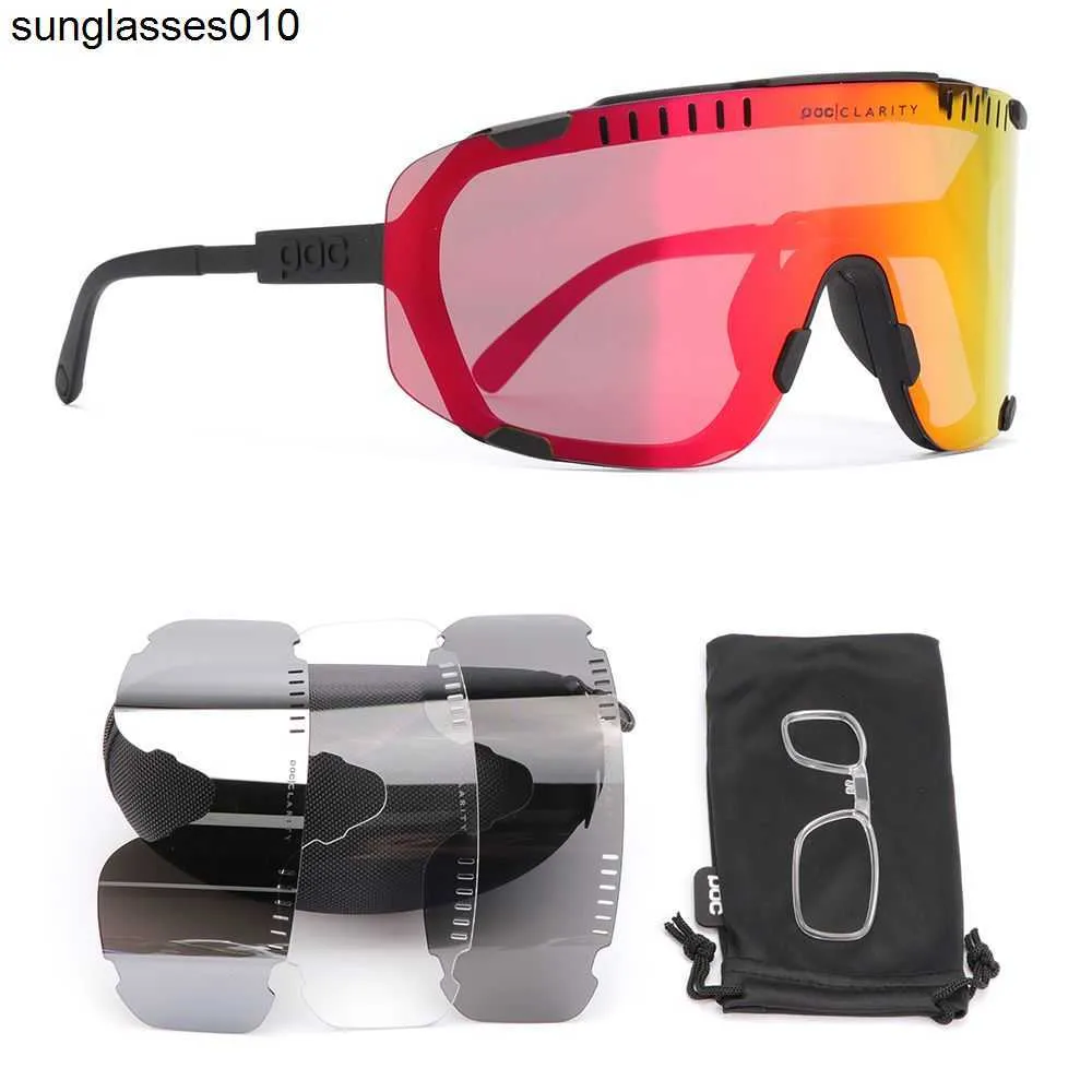 POC outdoor sports cycling glasses UV resistant and windproof sunglasses mountain climbing and running goggles with myopia frame