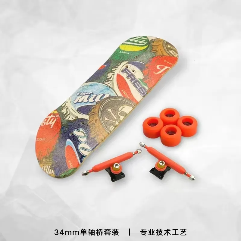 Finger Skateboard Wooden Fingerboard Toy Professional Stents Finger Skate  Set