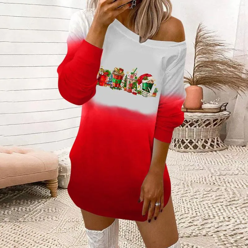 Christmas off the shoulder sweatshirts best sale