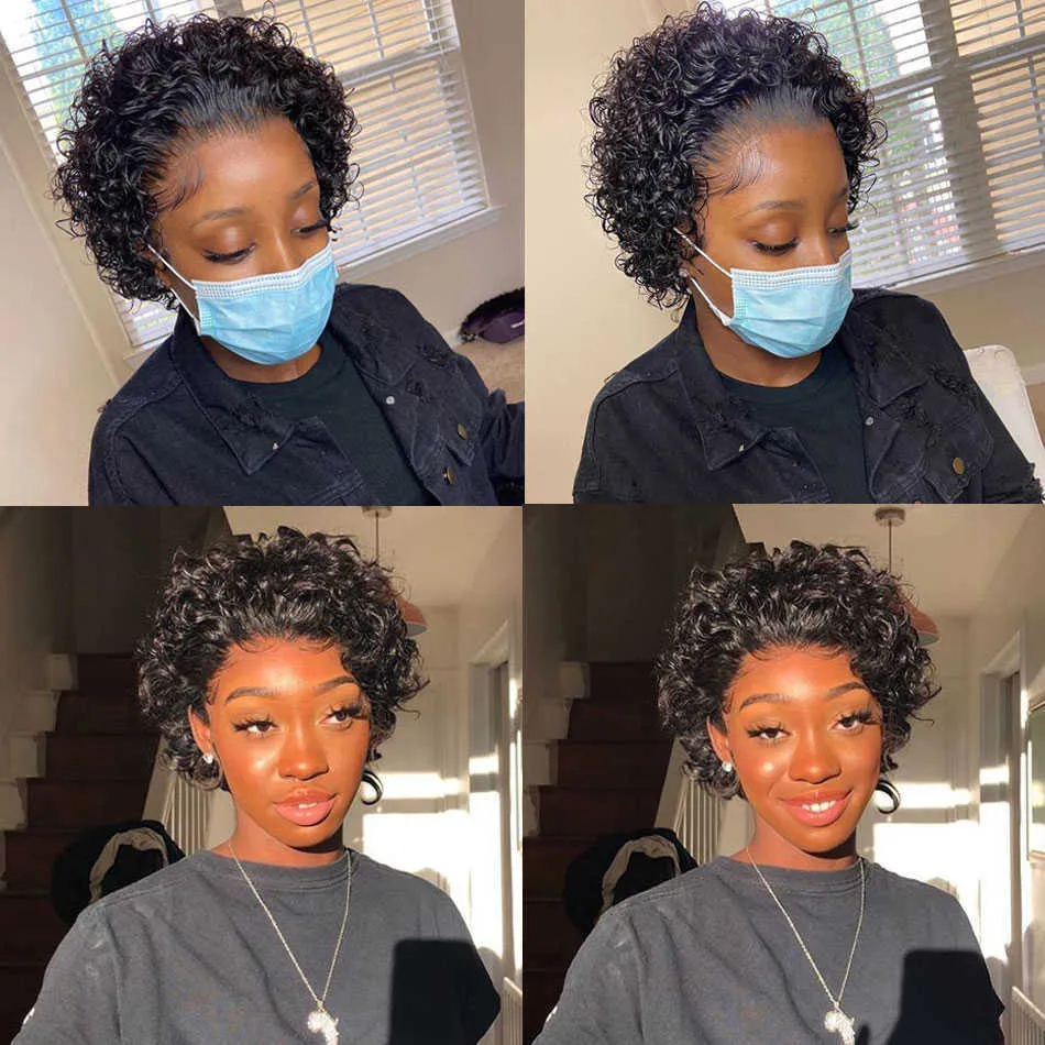 Short spiked human hair wigs on sale