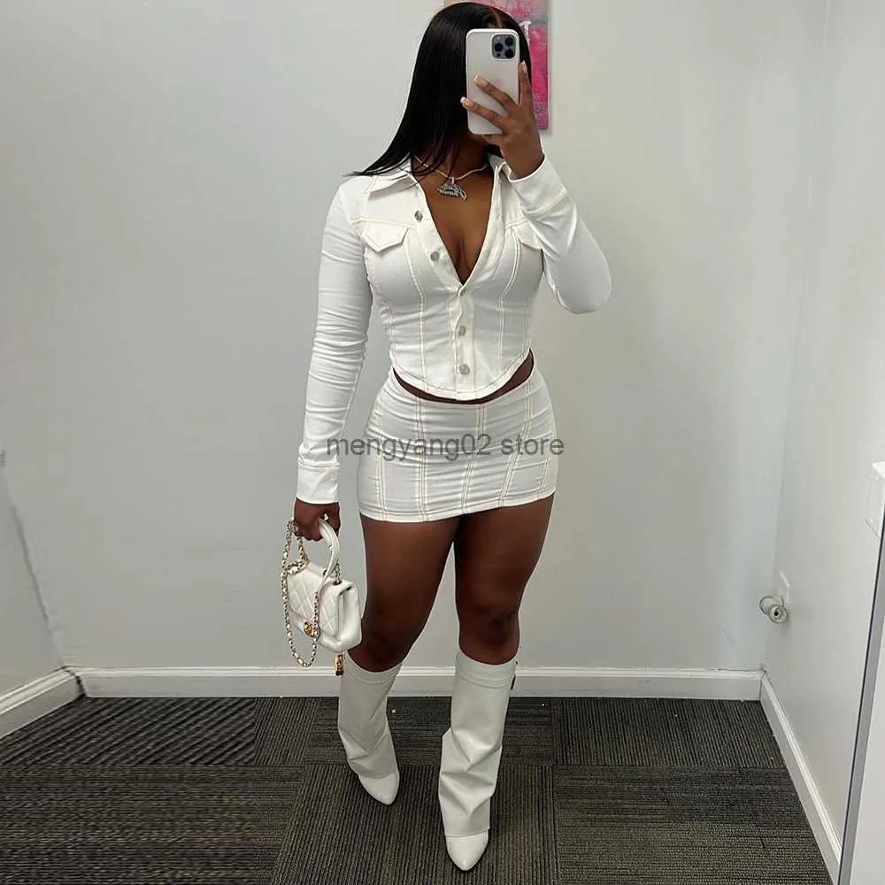Mini skirt jacket set best sale