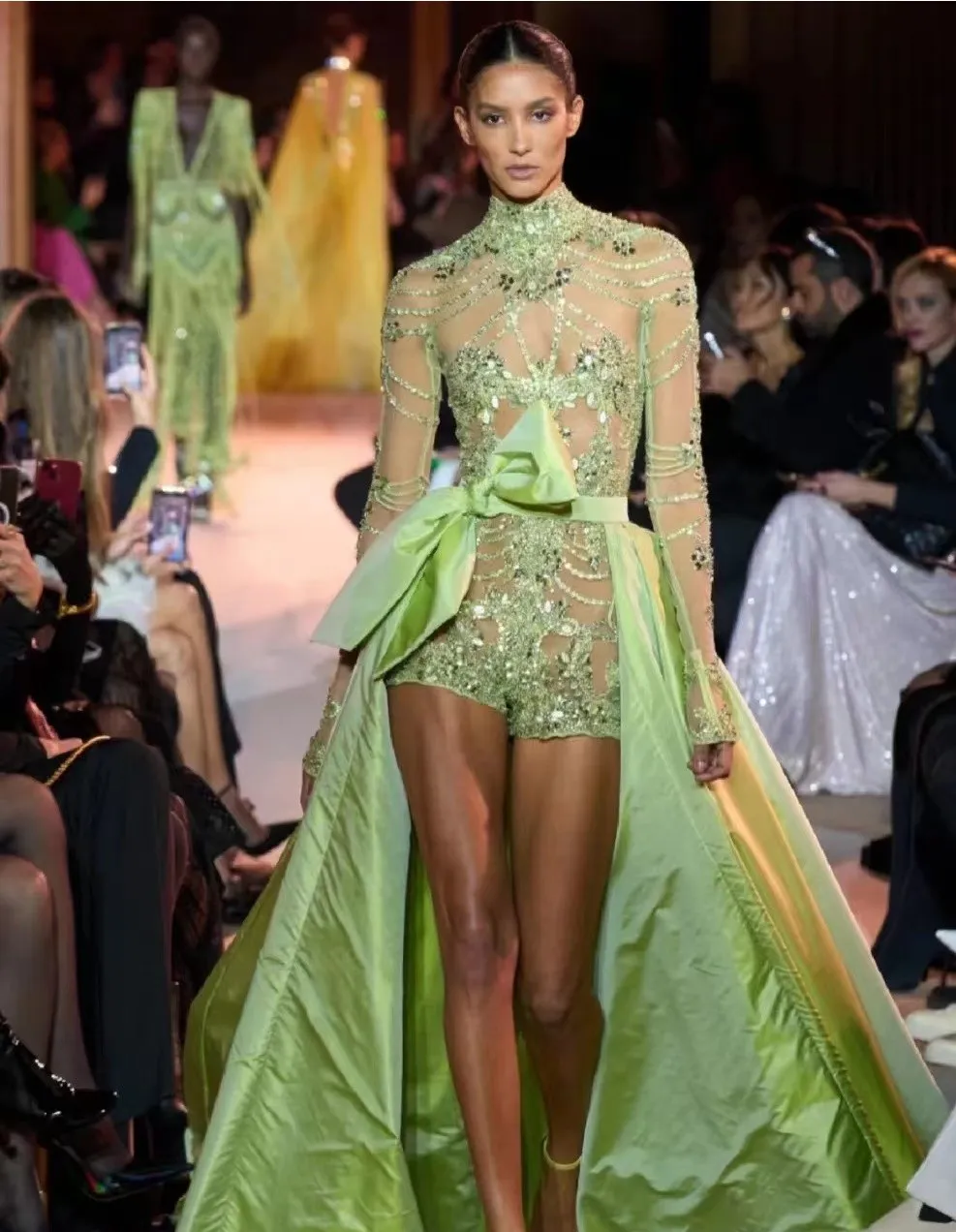 Vestito store verde fluo