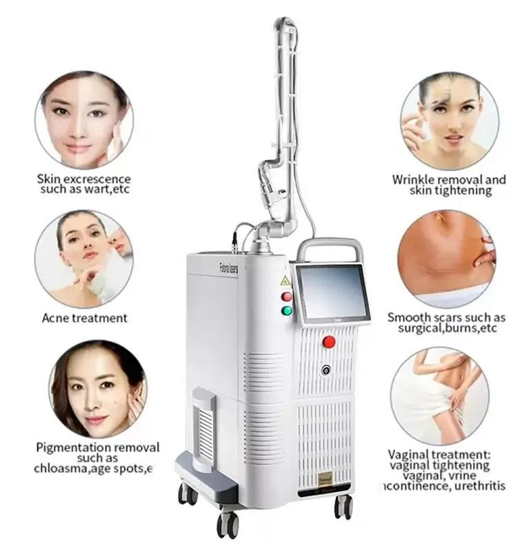 New 60 watts co2 fractional laser machine for skin rejuvenation repair lift anti aging Acne scars Freckles stretch marks removal 10600nm laser with original logo