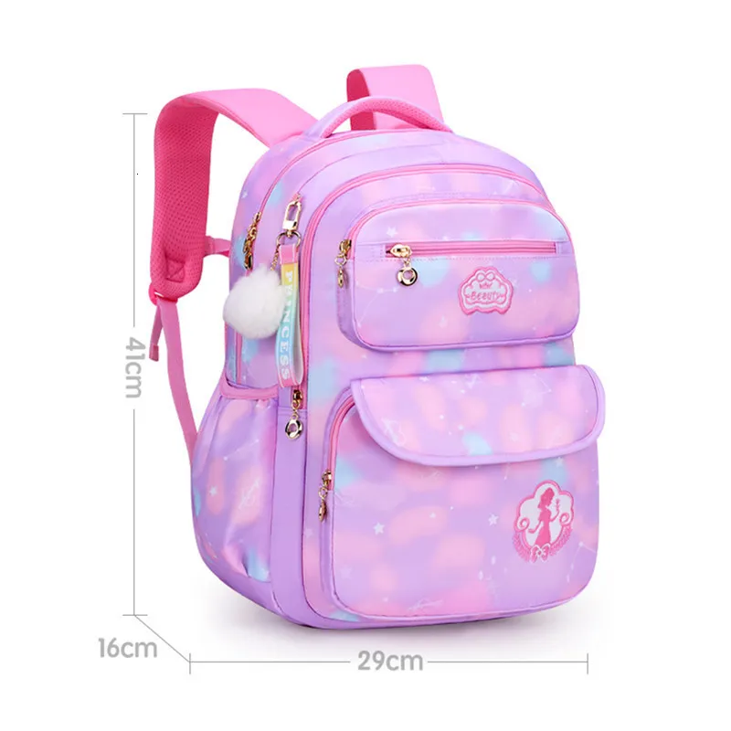 Cute Girls School Backpack With Accessories Primary Satchel Book