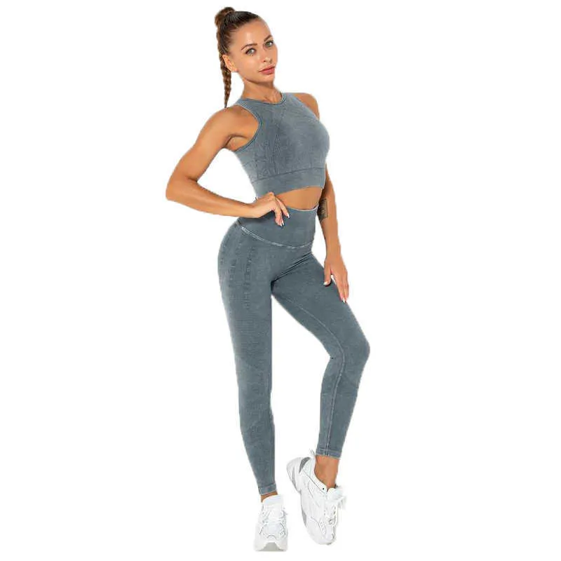Yoga Outfits Seamless Yoga Set Gym Sets Womens Outfits Fitness Clothing 2 Piece Sport Suit Women Sport Set Workout Clothes Seamless Leggings AA230509