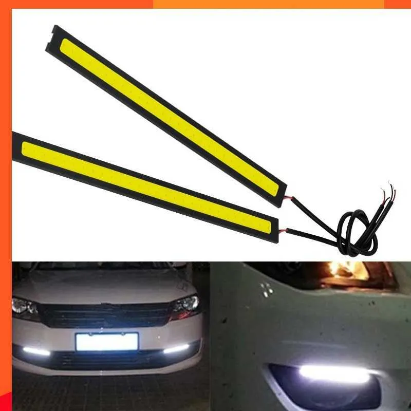 سيارة جديدة LED Strip Light Light مقاومة للماء خلال النهار تشغيل ضوء DC12V DRL COB LED شريط الضوء LED LED LIGH