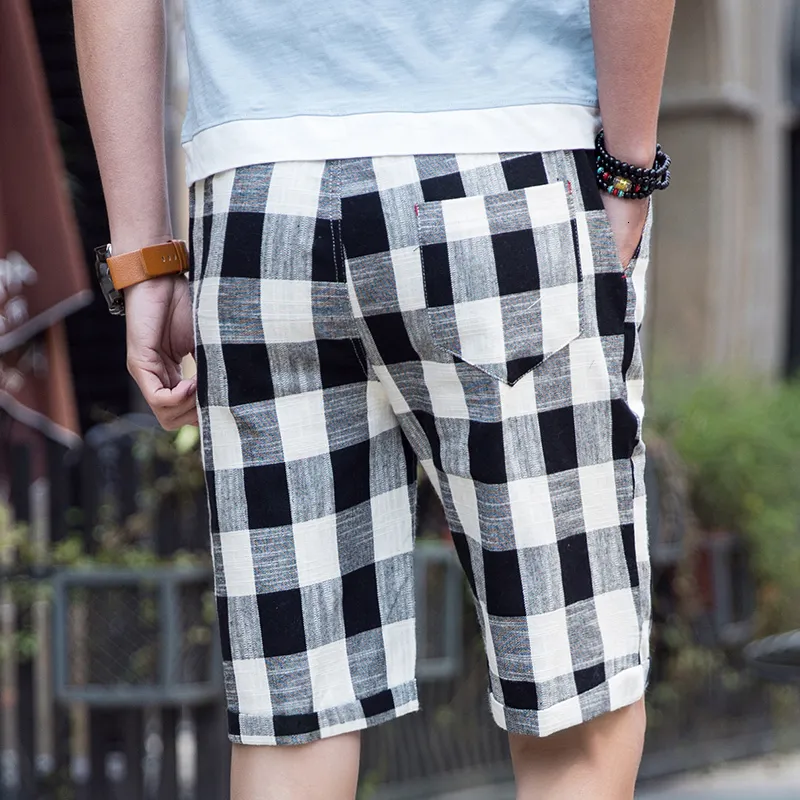 Bermudas a cuadros para hombres hot sale