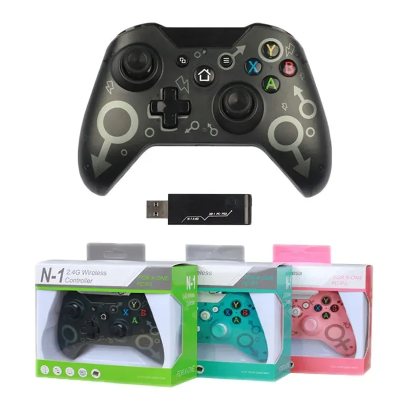 Kabelloser Controller 2,4 GHz für Xbox One/PC/PS3/Smartphone Android/Steam-Controller mit Dual-Vibration mit Einzelhandelsverpackung