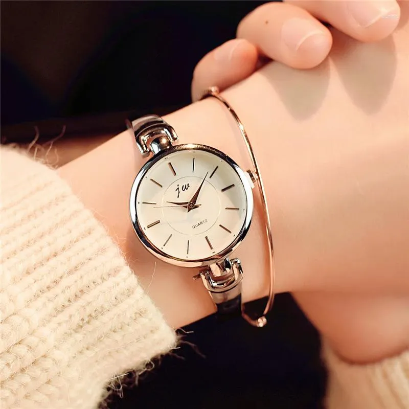 Horloges JW Crystal Rose Gold Horloges Vrouwen Mode Armband Quartz Horloge Jurk Relogio Feminino Orologio Donna