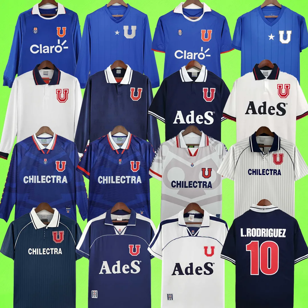 Universidad de Chile retro soccer jerseys 1994 1995 1996 1998 2000 2001 2011 RODRIGUEZ HAZLEL E.VARGAS SALAS 94 95 96 98 00 01 11 football shirt vintage long sleeve