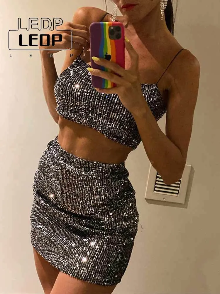 Conjunto falda y top lentejuelas new arrivals