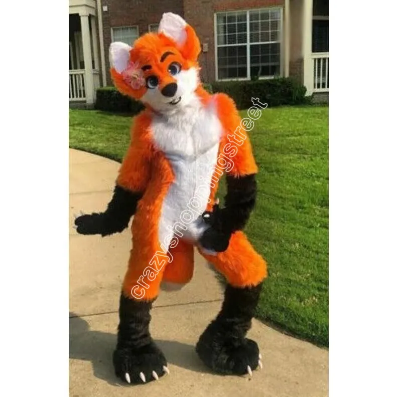 Adult Size Long Furry Fox Mascot Costume Carnival Festival Advertising ...