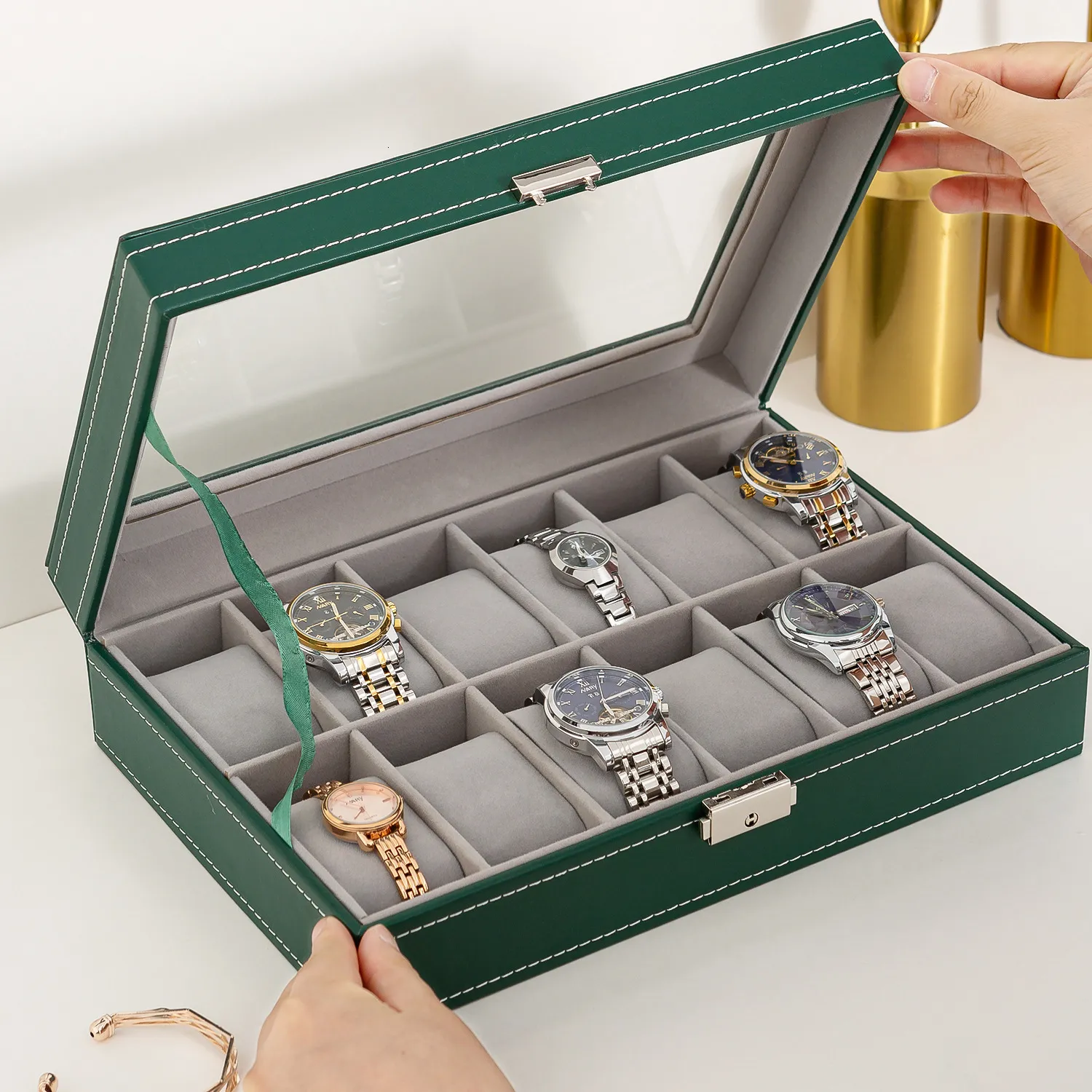 2023 PU Leather Watch Storage Box Argos With 1012 Birds Storage