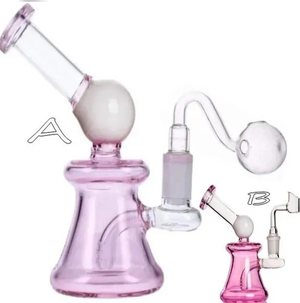 2015 Nuovo  Dab Rig Glass Bong Con Ash Catcher Cancella Tubi di acqua trasparente con Secco Herb ciotola di vetro tubo di acqua Etero
