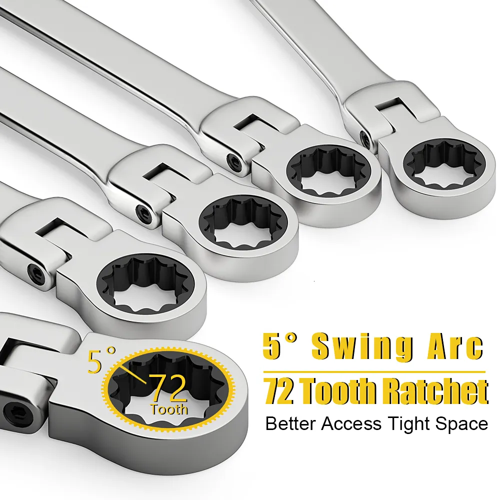 Electric Wrench Ratchet Spanner Set 8 22mm Gear Ring Ratcheting