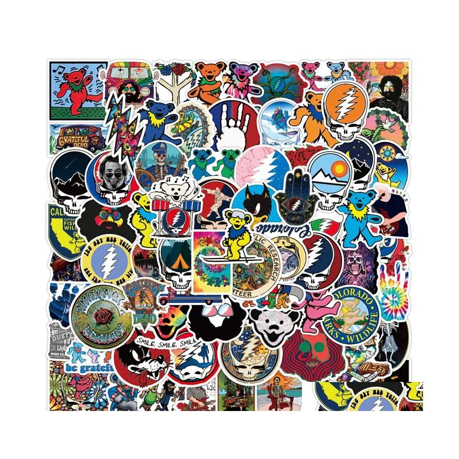 Autocollants De Voiture 100 Pcs Punk Rock And Roll Musique Autocollant Vinyle Étanche Stickers Bande Métallique Pour Bouteille D'eau Ordinateur Portable Planche À Roulettes Ordinateur Dh4Yn