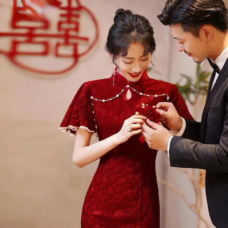 Red qipao wedding clearance