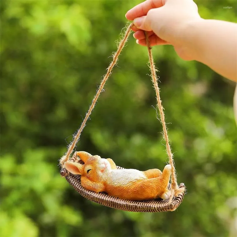 Garden Decorations Funny Frog Cradle Outdoor Hanging Statue Swinging Hammock Pendant For Lawn Patio Yard Tree LB88