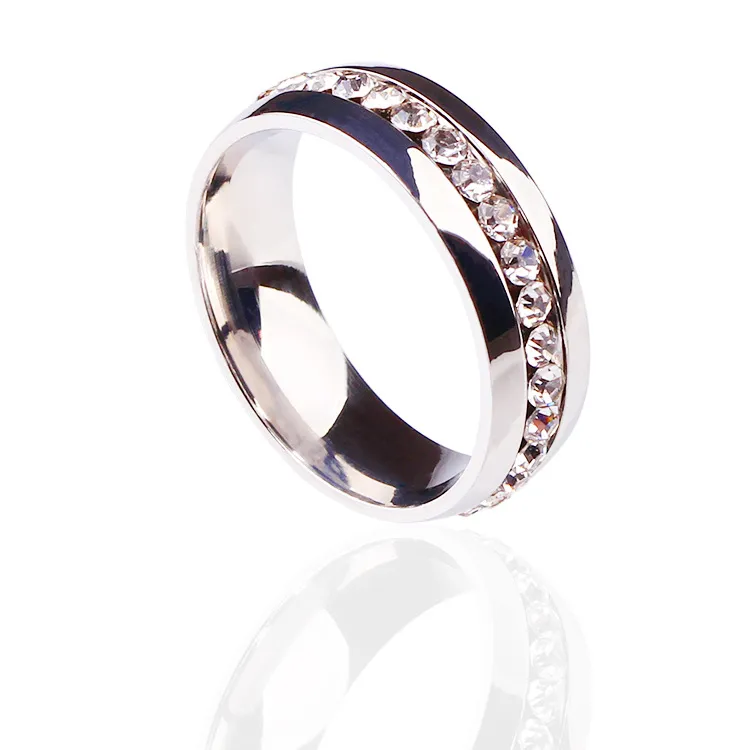 Spikes stainless steel ring with diamond online