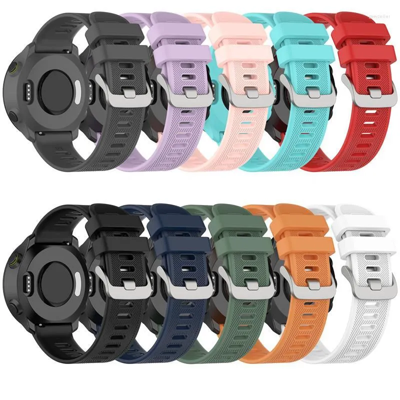 Titta på Bands Band för Garmin Venu Luxe Wrist Strap Forerunner 158 245 245M 645 55 VivoActive 3 Silicone Sport Armband Huawei GT 2