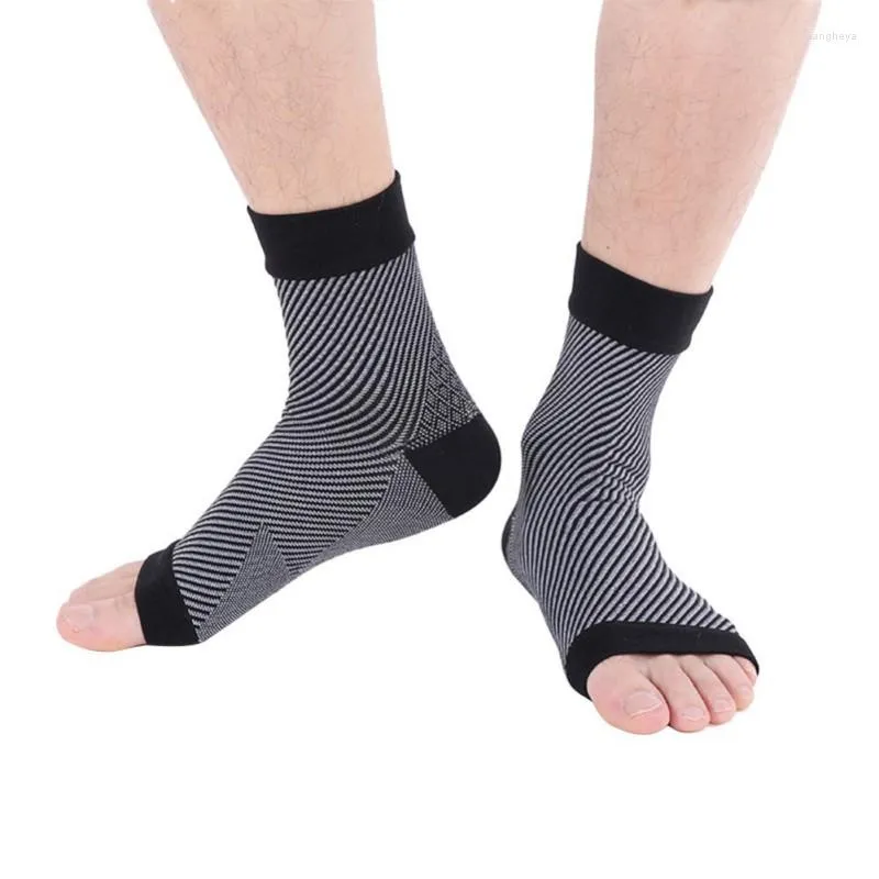 Chaussettes de sport 2023 Compression femmes hommes Anti Fatigue bout ouvert Pilates Stretch Fitness cheville manches arc soutien soulagement de la douleur