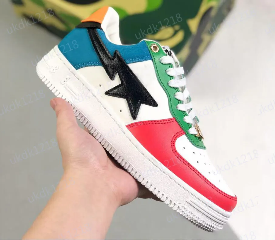 OGS Bapesta Bapestas Baped Sta Casual Chaussures Sk8 Low Hommes Femmes Noir Blanc Pastel Vert Bleu Daim Hommes Femmes Baskets Sports De Plein Air Baskets Marche Jogging