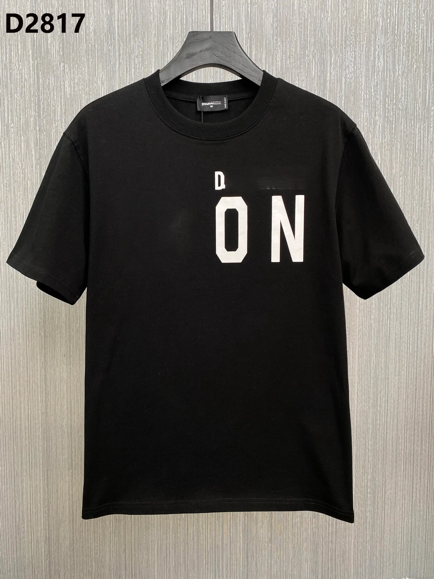Италия Новая мужская дизайнерская футболка Paris Fashion Tshirts Summer D Футболка мужская высокая качество 100% хлопка M-XXXL 28170