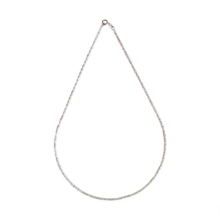 Collier en argent sterling S925 de conception de chaîne de clavicule de minorité de luxe de lumière scintillante italienne de mode