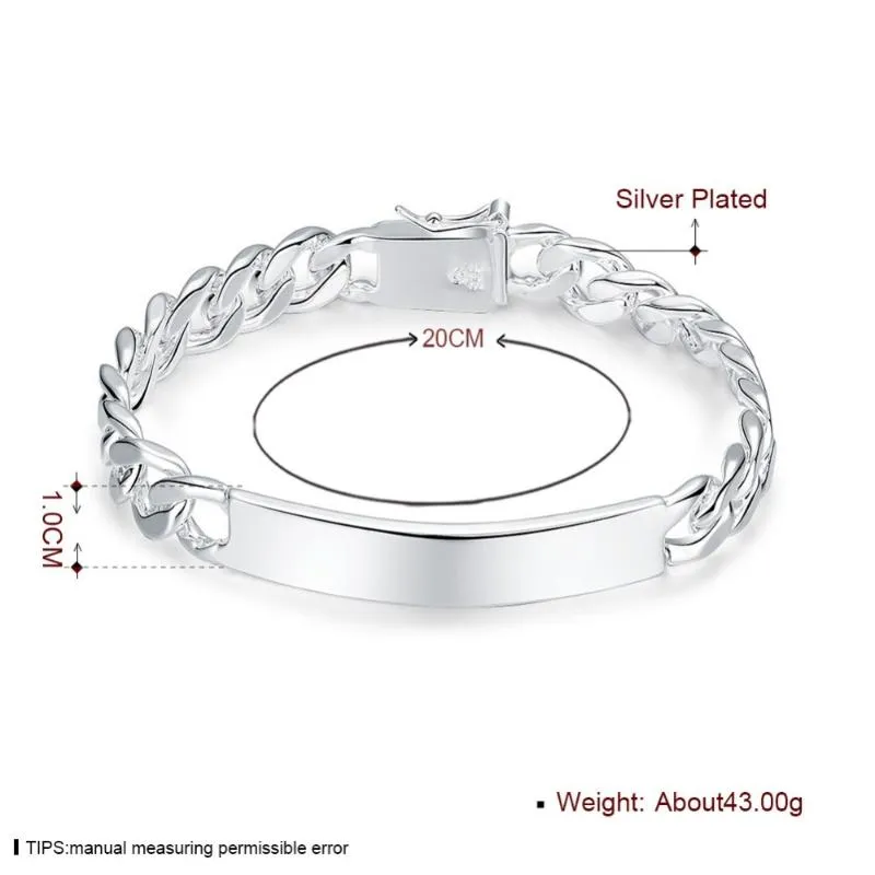 Mens Wholesale N925 Silver Mens Silver Bangle Bracelet Chain Bracelet Fashion Jewelry Kent22 From Blancnoir 25.46 DHgate.Com