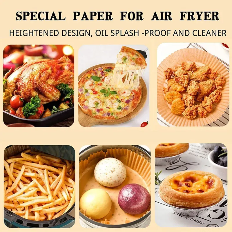 Air Fryer Disposable Paper Parchment Wood Pulp Steamer Baking