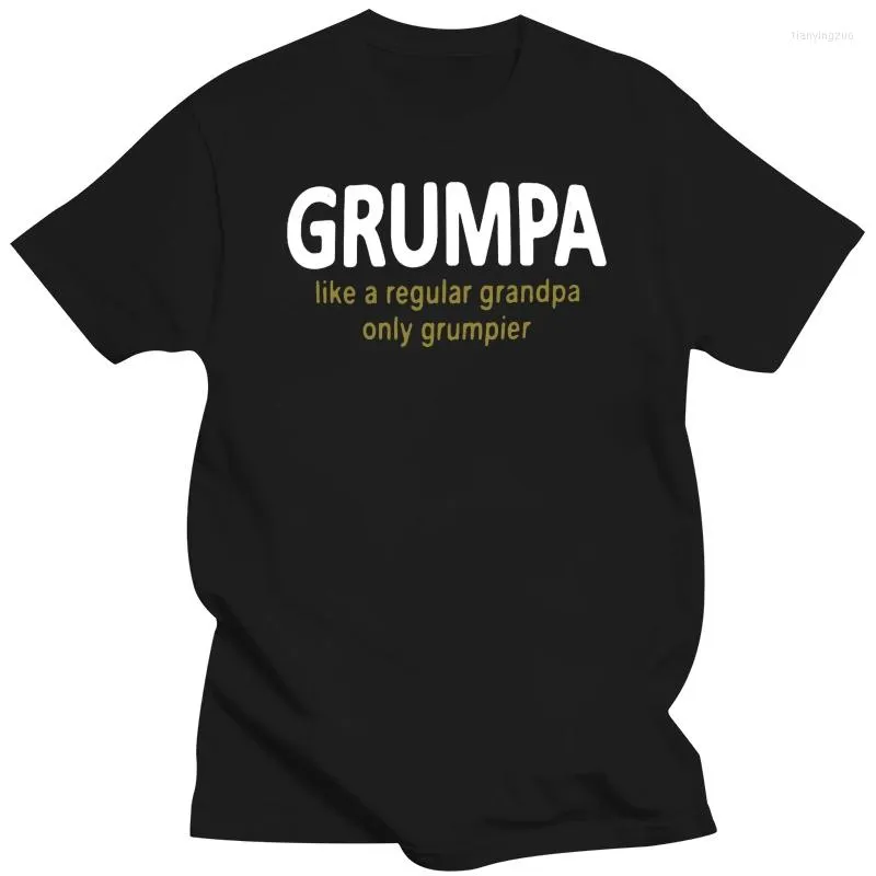 T-shirts pour hommes Grumpa comme un grand-père ordinaire seulement Grumpier chemise noire fête des pères