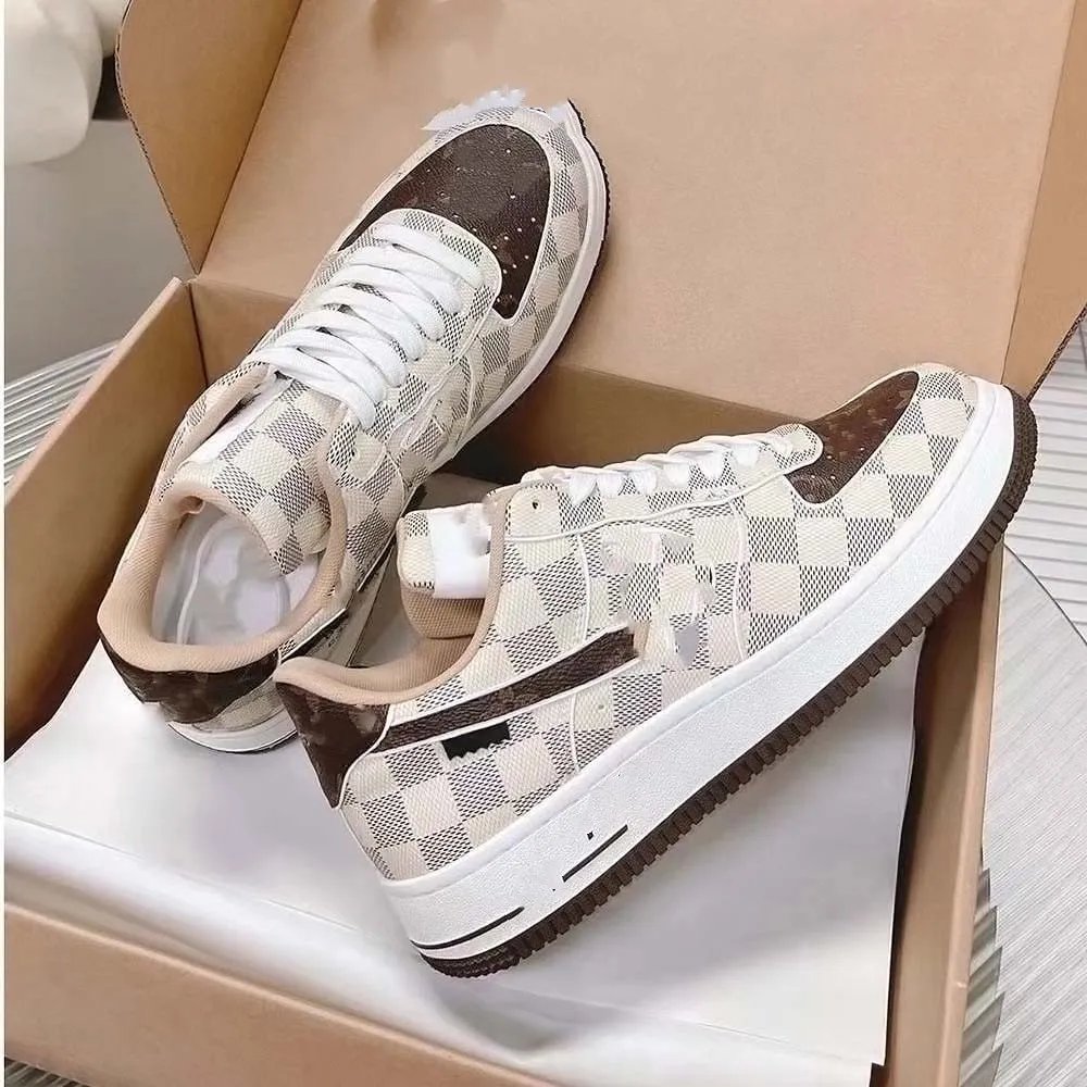 Virgil Casual Shoes Sneakers White Royal Green Red Brown Designer Men Abloh Damier Azur Top Limit Edition Low Lace-Up 08