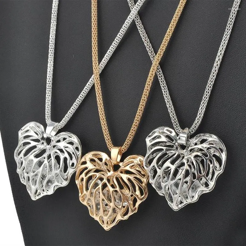 Hanger kettingen Koreaanse versie Hollow love zirkon ketting hangers mode lange trui accessoires kruis - grens sieraden groothandel