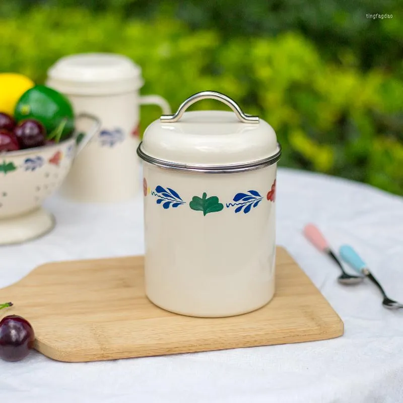 Bouteilles de stockage Bocaux alimentaires en métal avec couvercle en bois d'acacia scellé Boîte de cuisine hermétique Récipient à café en marbre pour servir le thé