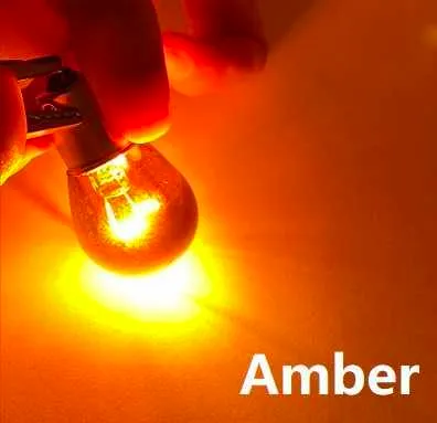 Orange Silver Light Bulbs – 1156 1156A 21W Park Signal, Clear When Off