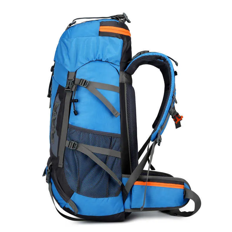 Backpacking Packs 65l Stor camping ryggsäck män kvinnor bagage vandring axlar klättring utomhus vandring resväska p230511