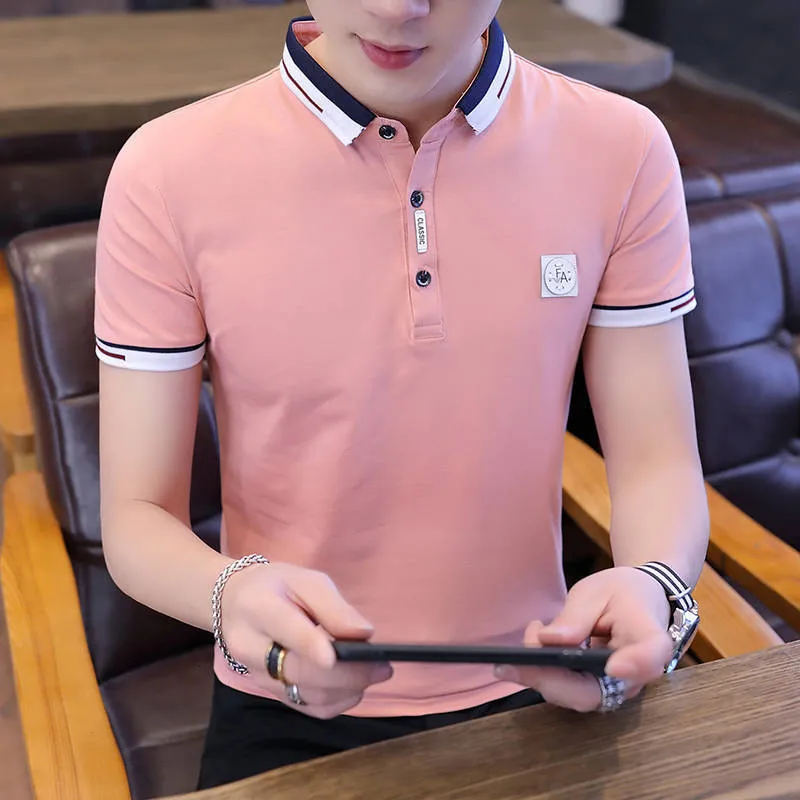 Poloshirts für Herren, koreanischer Schulstil, Poloshirts für Teenager, Herren-Polo-Tops 230510