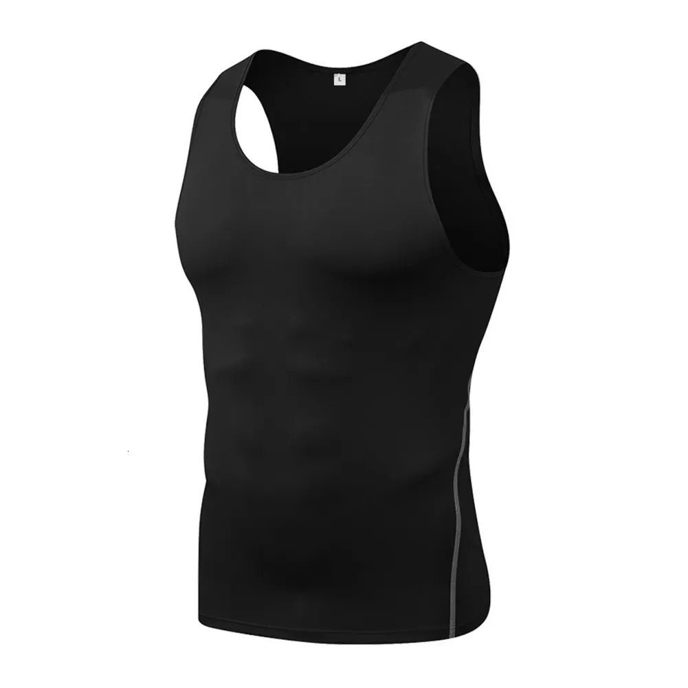 Mens tanktops mouwloze fitness strak training Vest snel drogen ademende basketbal lopen t -shirt vocht wicking sport pullover 230509