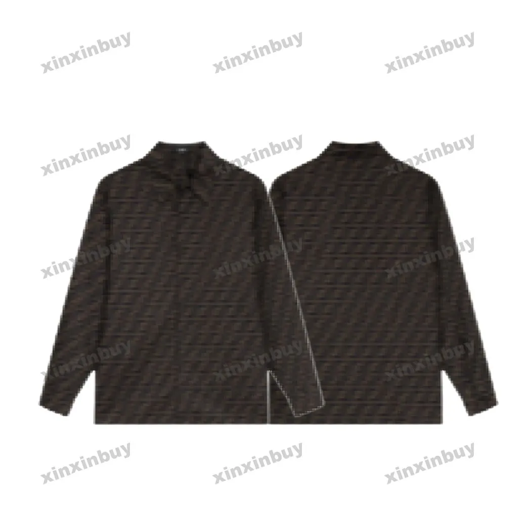 Xinxinbuy męska designerska koszulka 23ss podwójna litera drukuj z krótkim rękawem bawełna damska czarny brązowy biały niebieski S-XL