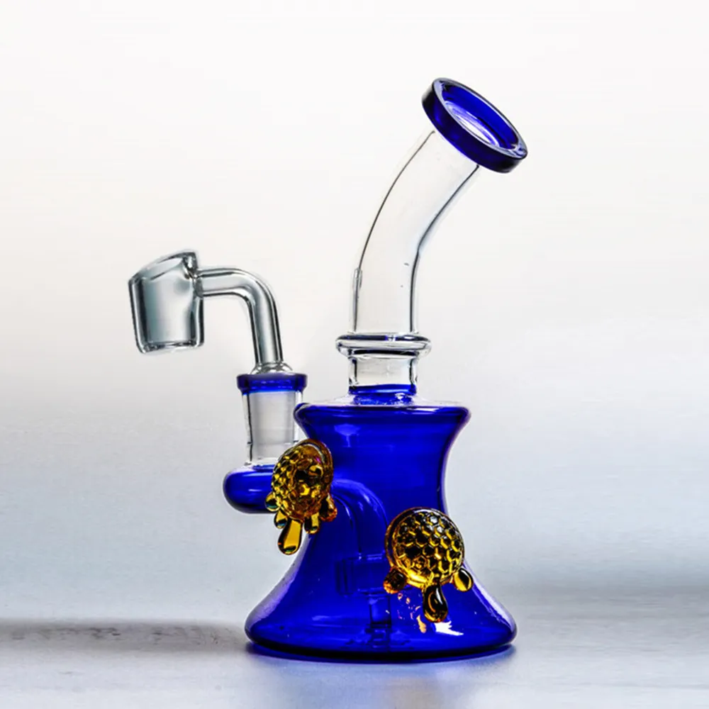 Bong épais rose Dab Rig Pipe en verre d'eau avec 14mm Banger Tortoise pour Dabs Fumer Narguilé Heady Mini Bubblers Recycler Oil Rigs