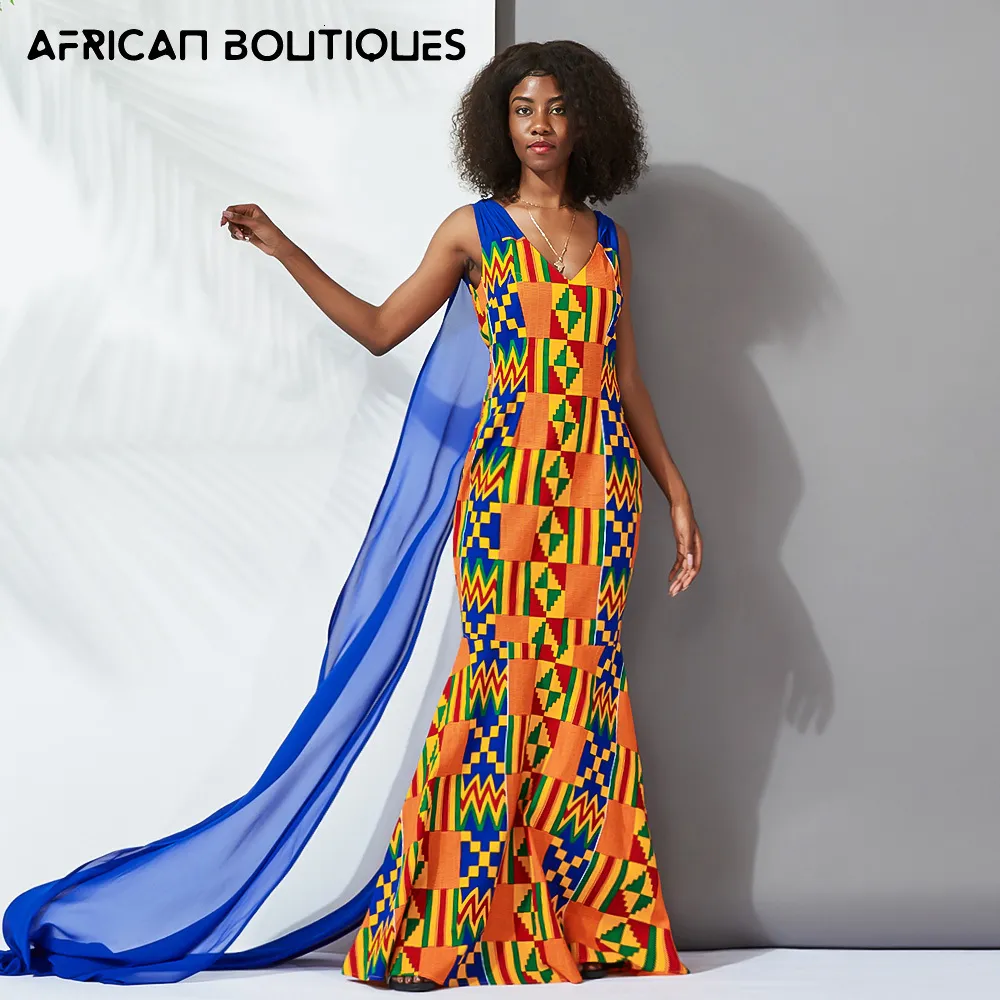 Women s Ethnic Clothing Sleeveless African Dresses for Wedding Party Bohemian Robe