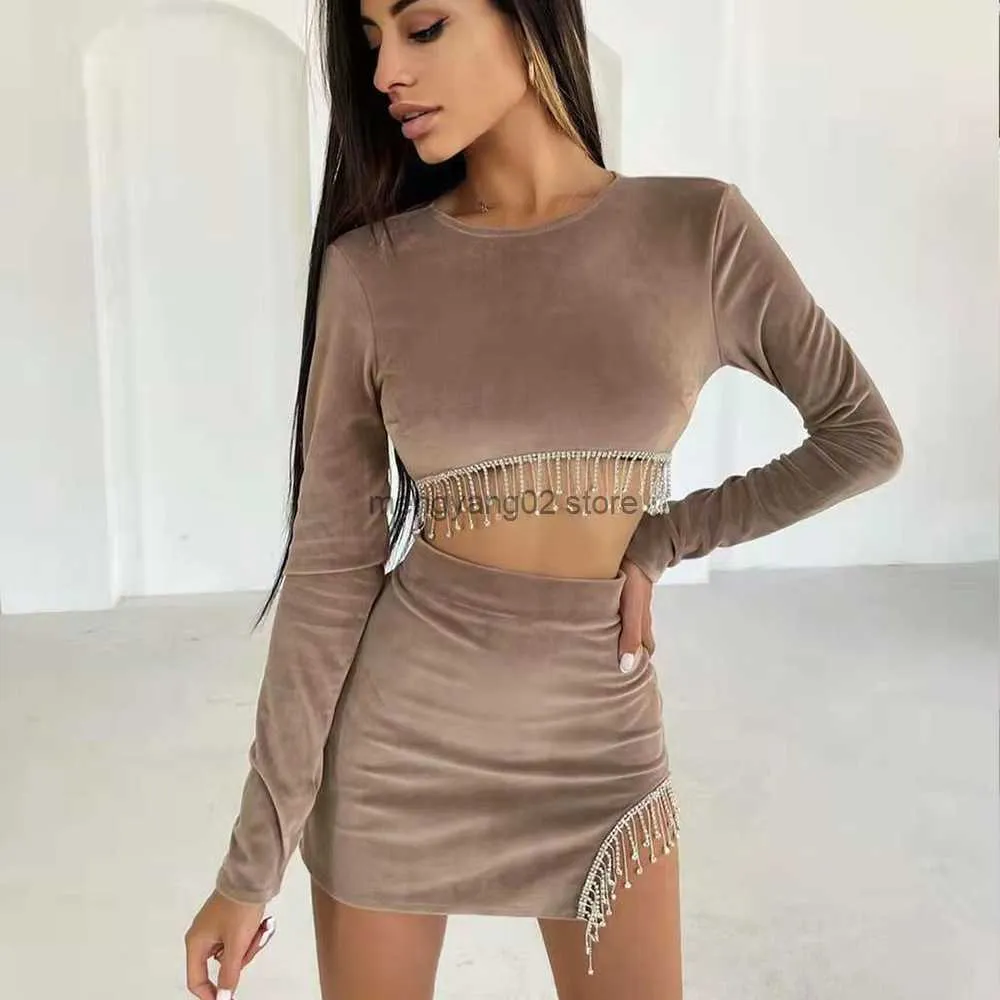 Velvet two outlet piece dress