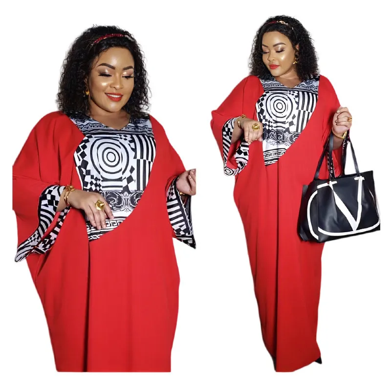 Etnische kleding Oversize Vestidos Africanos Para Mujeres Talla Grande Free Style African Dashiki -jurk voor vrouwen 230510