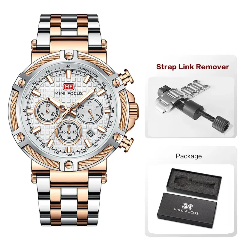 Mini Focus Orologio da uomo Orologio da polso con cassa grande e moda